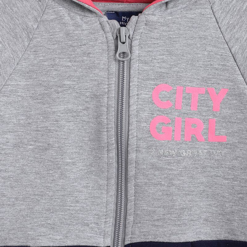 Front Opening Tracksuit With Hood (2Pc) image number null